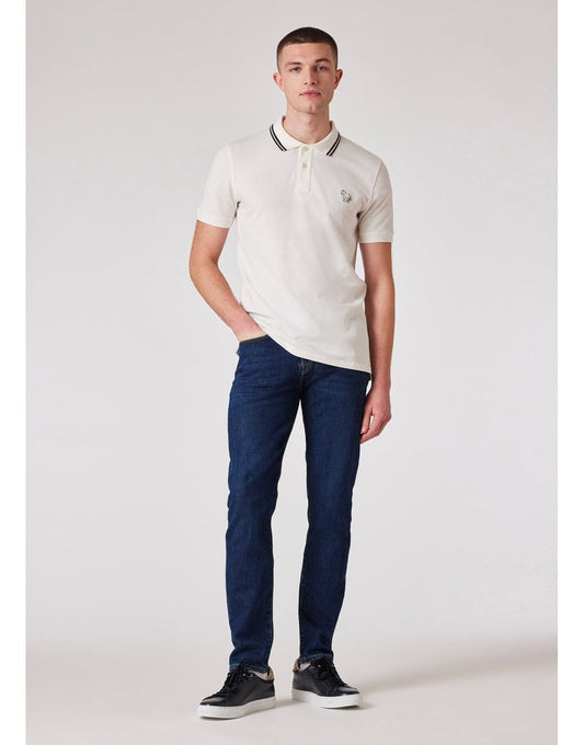 Young Ideas/Henmores - Zebra Embroidered Regular Fit Polo Shirt - 02A Off White - M