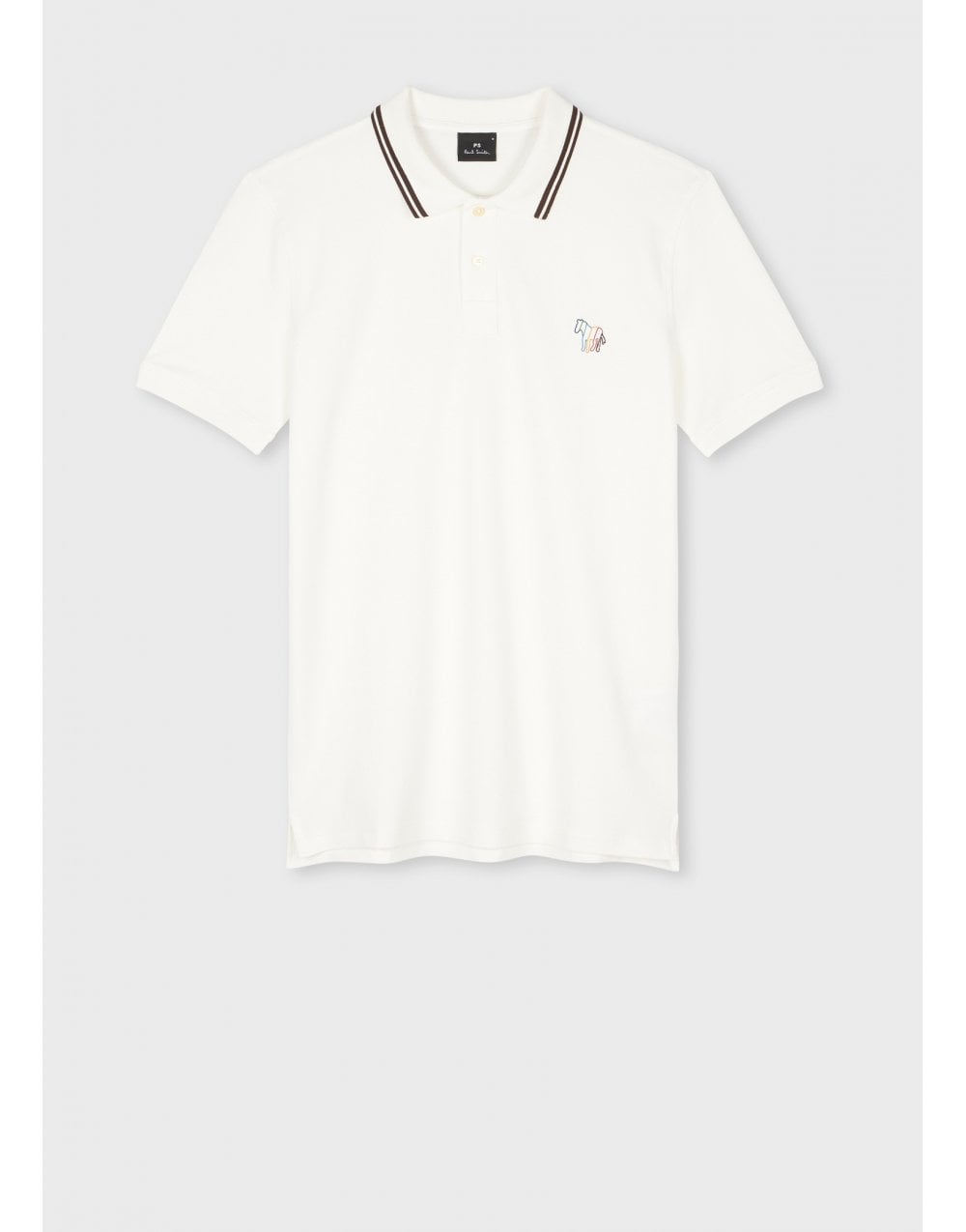 Young Ideas/Henmores - Zebra Embroidered Regular Fit Polo Shirt - 02A Off White - M