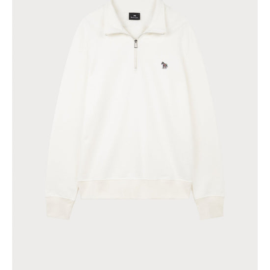 Young Ideas/Henmores - Zebra Quarter Zip Sweatshirt - 02A Warm White - M