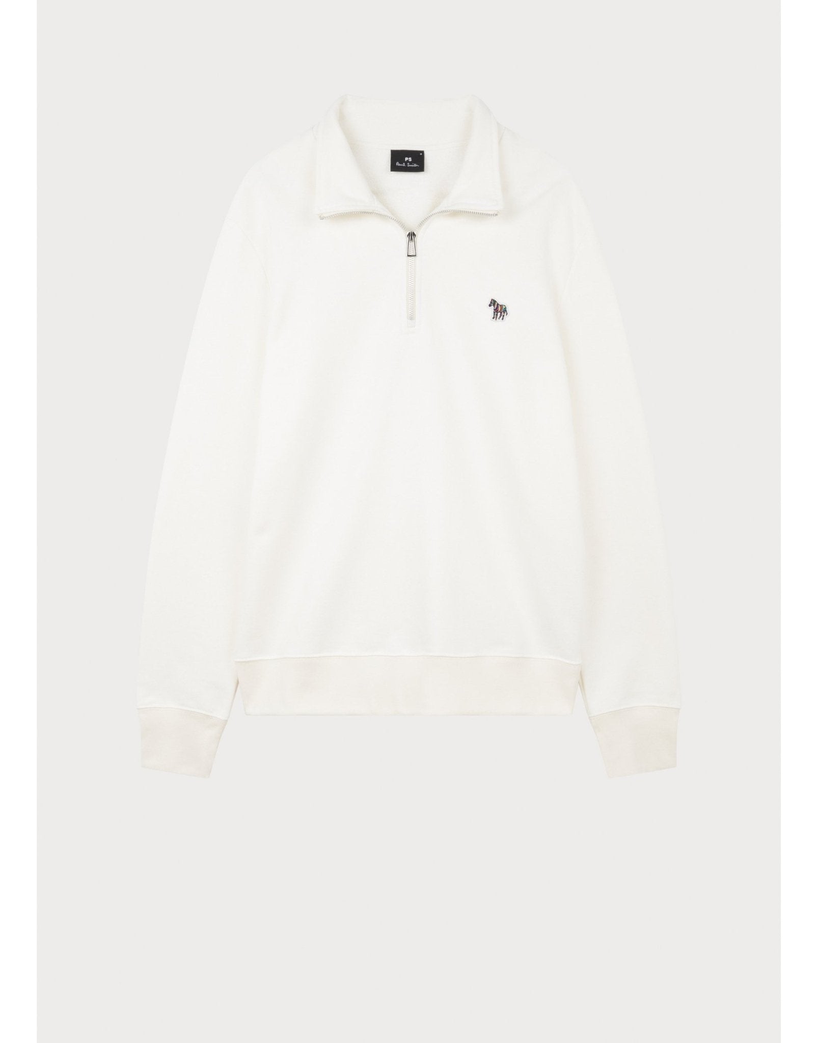 Young Ideas/Henmores - Zebra Quarter Zip Sweatshirt - 02A Warm White - M