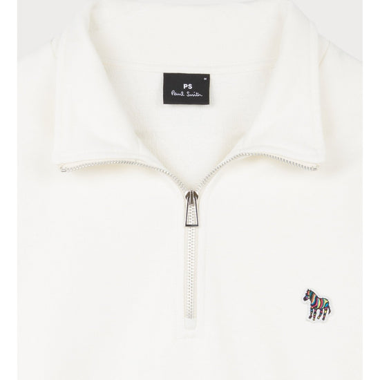 Young Ideas/Henmores - Zebra Quarter Zip Sweatshirt - 02A Warm White - M