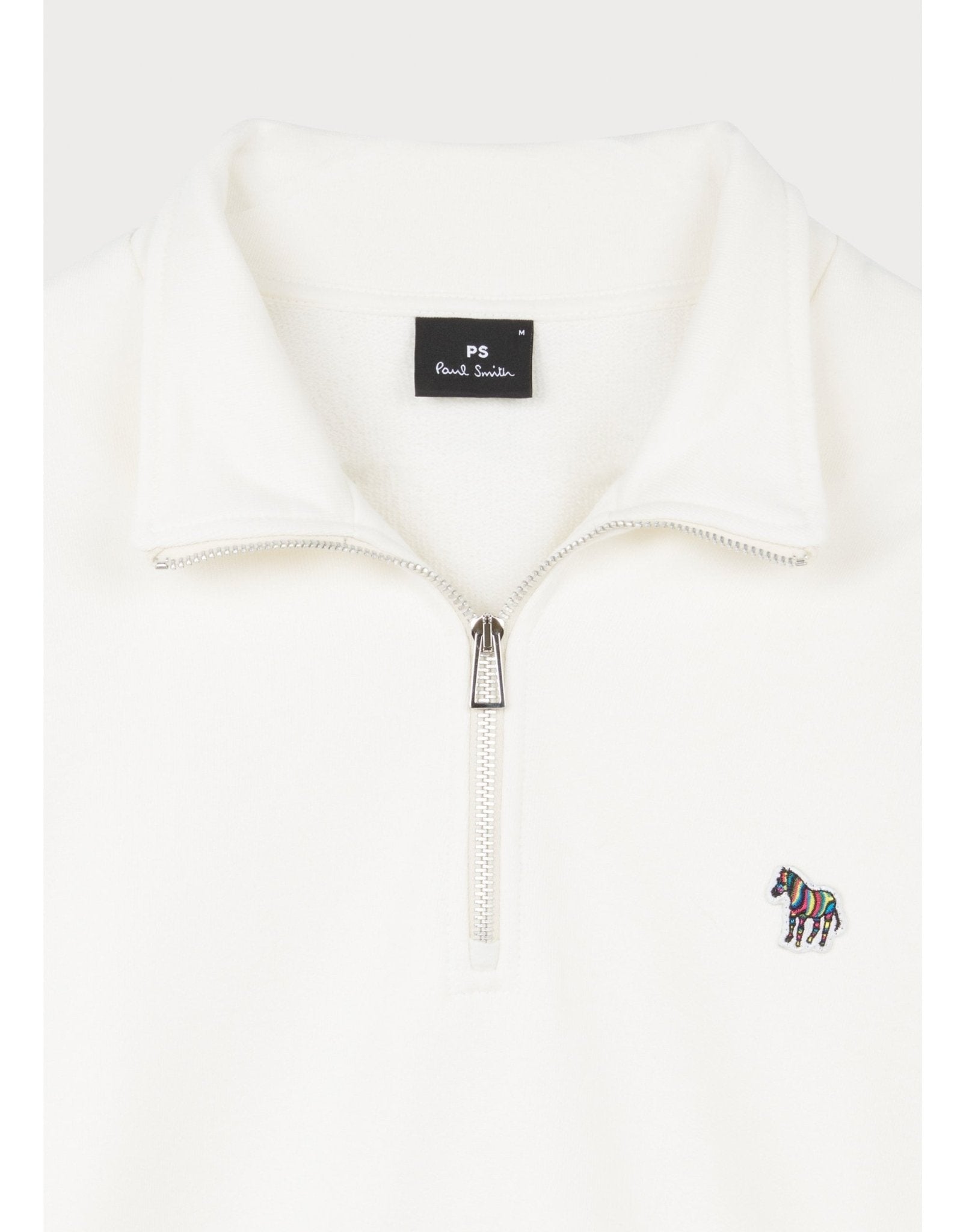 Young Ideas/Henmores - Zebra Quarter Zip Sweatshirt - 02A Warm White - M