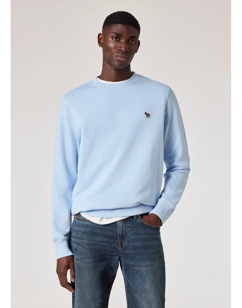 Young Ideas/Henmores - Zebra Regular Fit Sweatshirt - 41E Light Blue - M