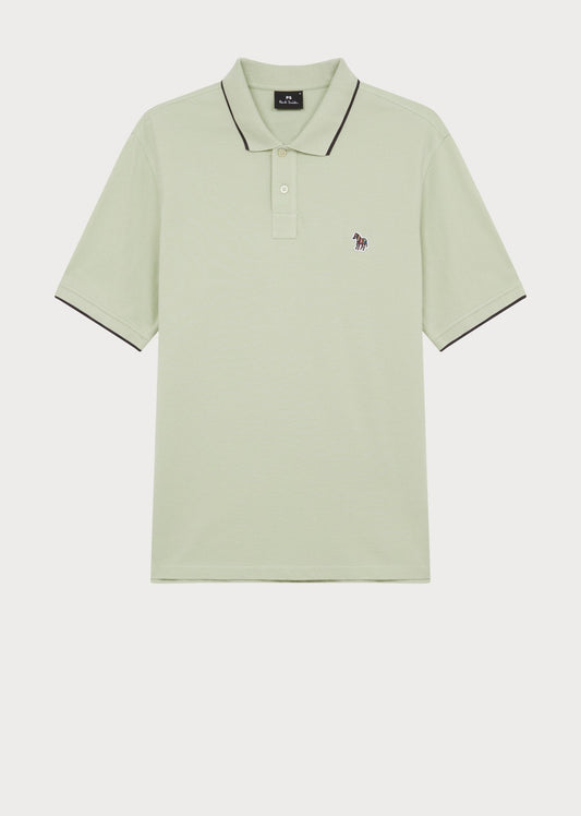 Young Ideas/Henmores - Zebra Tipped SS Polo Shirt - 30B Mint Green - M