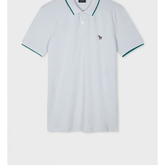 Young Ideas/Henmores - Zebra Tipped SS Polo Shirt - 40A Light Blue - M
