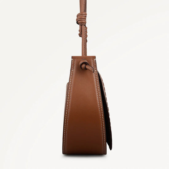 Young Ideas & Henmores - Camden Medium Flapover Shoulder Bag - Cognac - OS