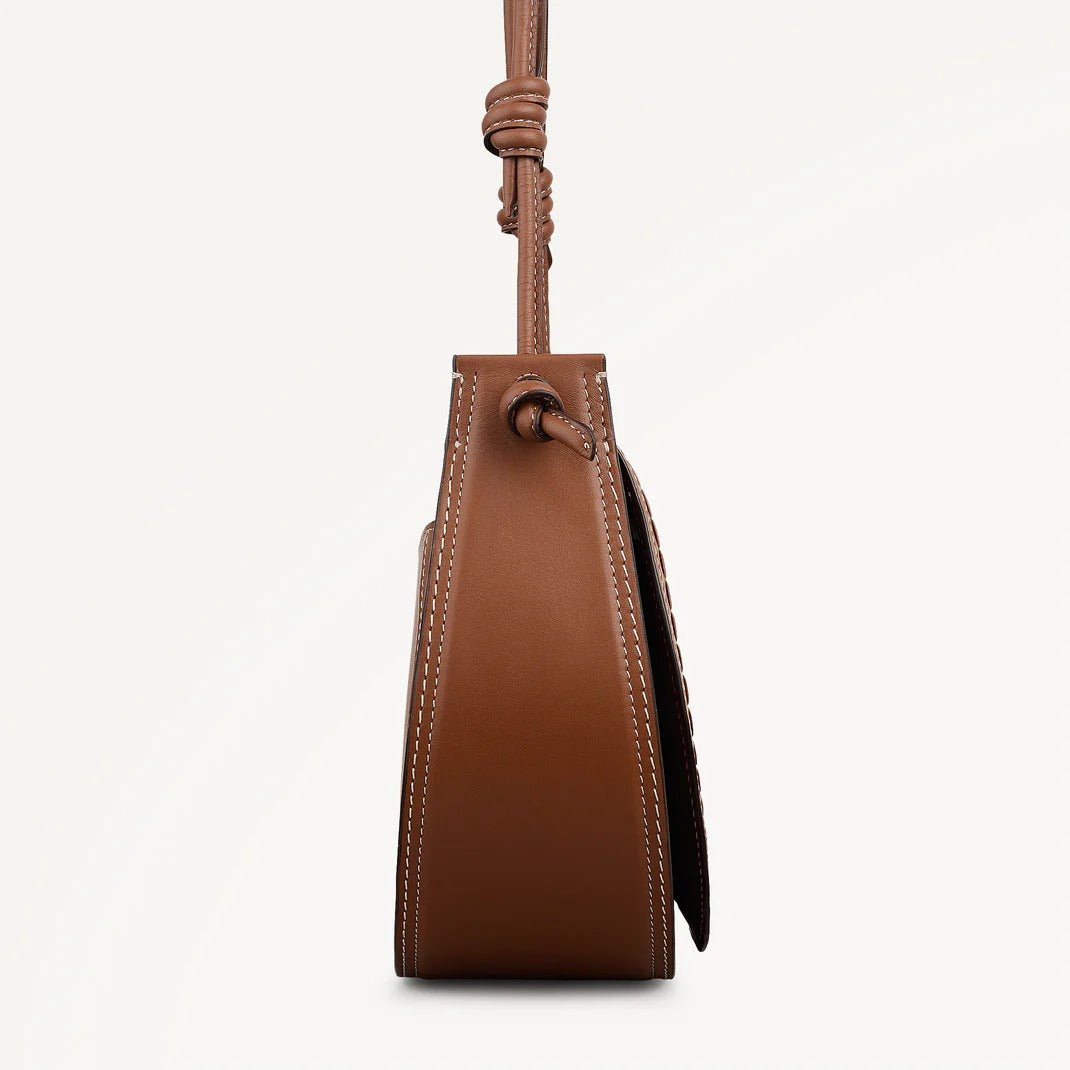 Young Ideas & Henmores - Camden Medium Flapover Shoulder Bag - Cognac - OS