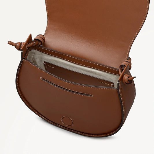 Young Ideas & Henmores - Camden Medium Flapover Shoulder Bag - Cognac - OS