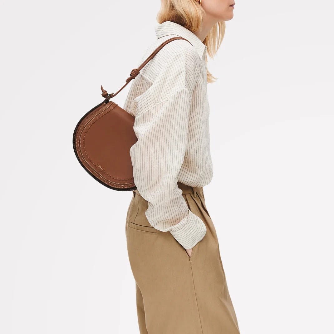 Young Ideas & Henmores - Camden Medium Flapover Shoulder Bag - Cognac - OS