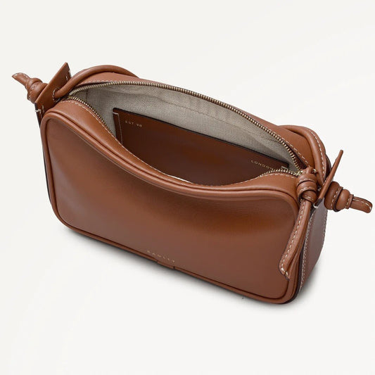 Young Ideas & Henmores - Camden Small Flapover Shoulder Bag - Cognac - OS