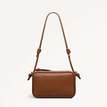 Young Ideas & Henmores - Camden Small Flapover Shoulder Bag - Cognac - OS