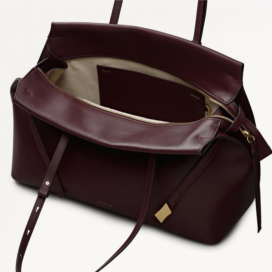 Young Ideas/Henmores - Christina Medium Ziptop Shoulder Bag - Dark Cherry - OS