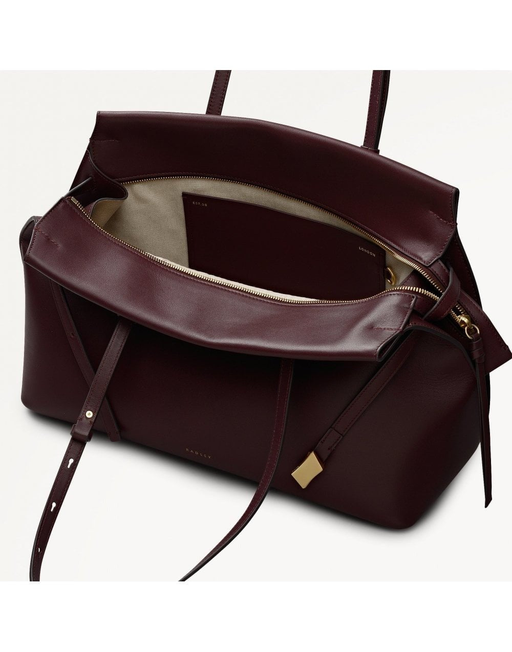 Young Ideas/Henmores - Christina Medium Ziptop Shoulder Bag - Dark Cherry - OS