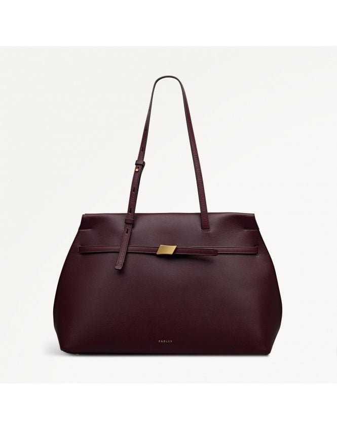 Young Ideas/Henmores - Christina Medium Ziptop Shoulder Bag - Dark Cherry - OS