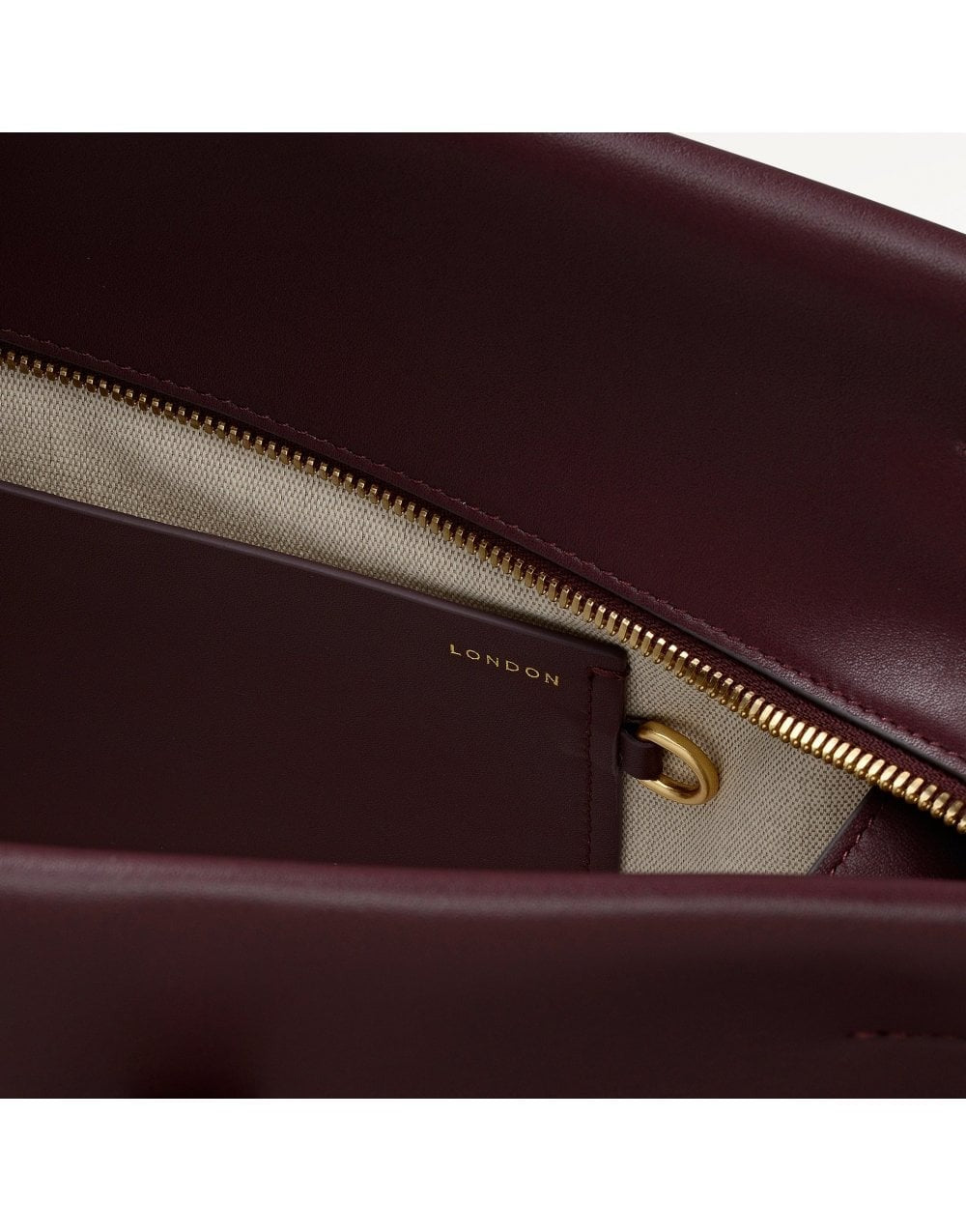 Young Ideas/Henmores - Christina Medium Ziptop Shoulder Bag - Dark Cherry - OS