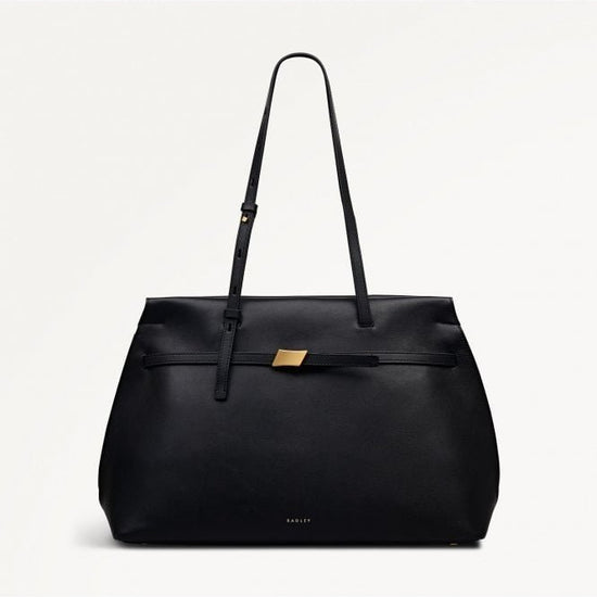 Young Ideas/Henmores - Christina Medium Ziptop Shoulder Bag - Black - OS