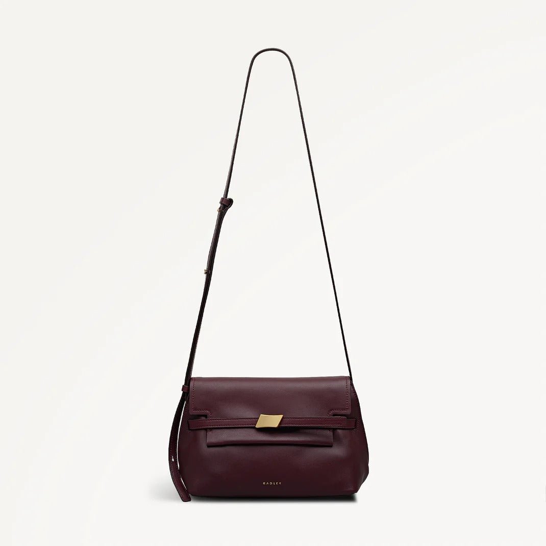 Young Ideas & Henmores - Christina Small Flapover Crossbody Bag - Dark Cherry - OS
