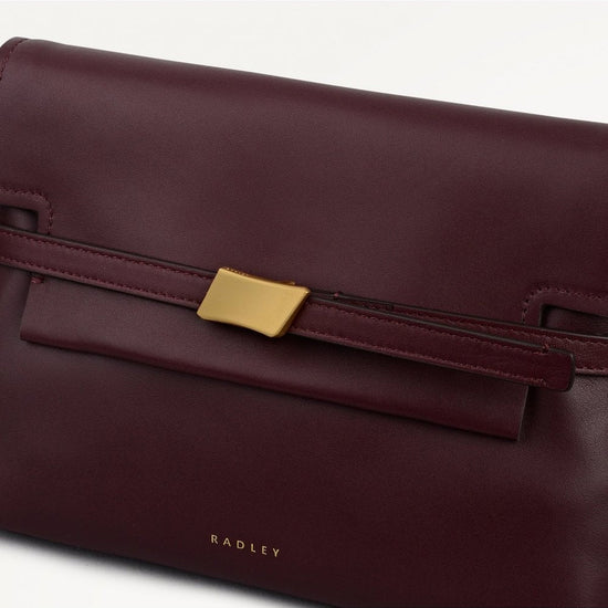 Young Ideas/Henmores - Christina Small Flapover Crossbody Bag - Dark Cherry - OS