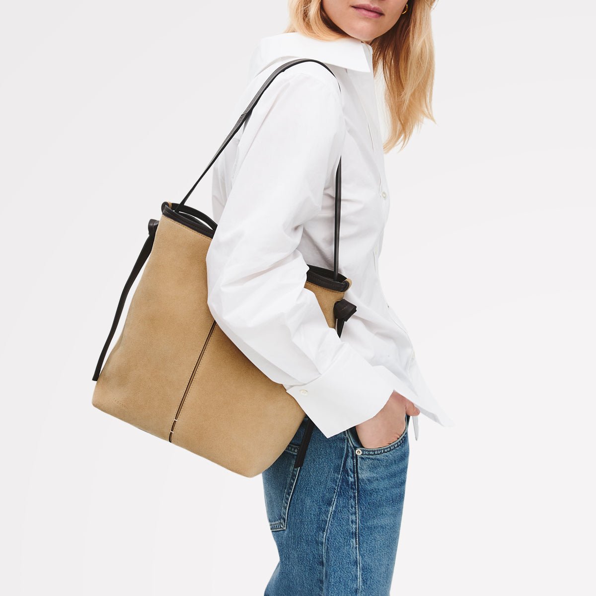 Young Ideas/Henmores - Connaught Medium Ziptop Shoulder Bag - Sahara - OS