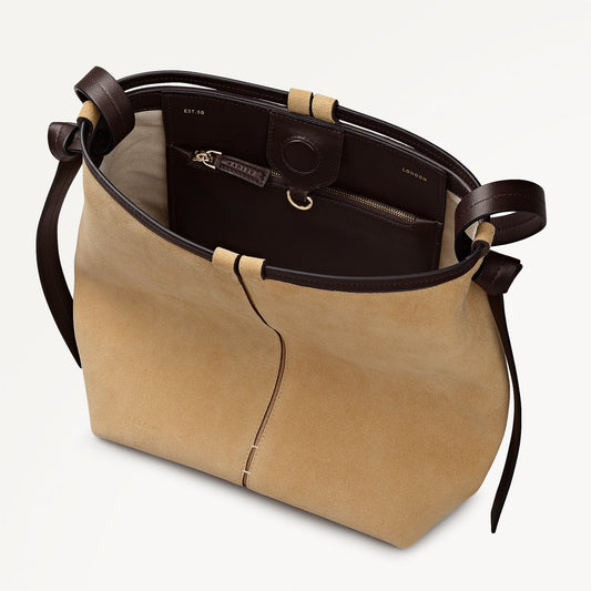 Young Ideas/Henmores - Connaught Medium Ziptop Shoulder Bag - Sahara - OS