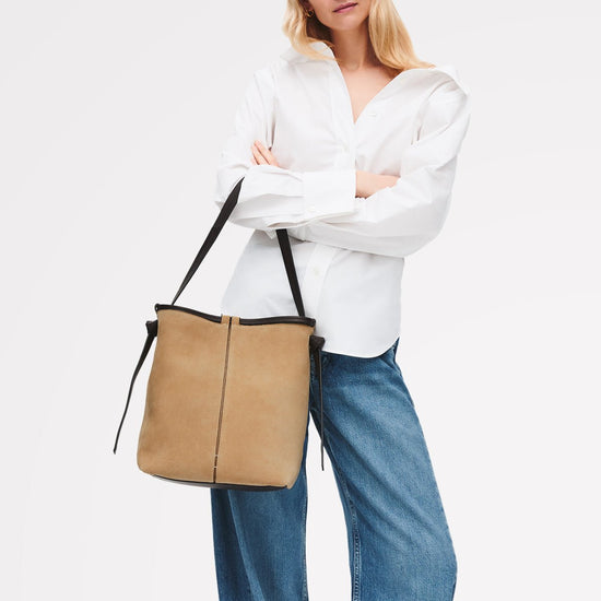 Young Ideas/Henmores - Connaught Medium Ziptop Shoulder Bag - Sahara - OS