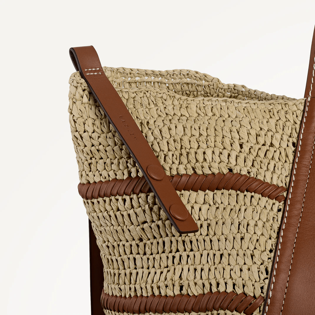 Young Ideas & Henmores - Delphine Extra Large Open Top Tote Bag - Raffia - OS