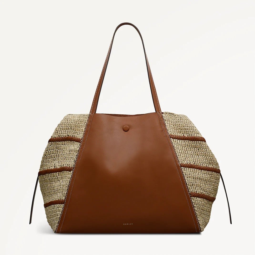 Young Ideas & Henmores - Delphine Extra Large Open Top Tote Bag - Raffia - OS