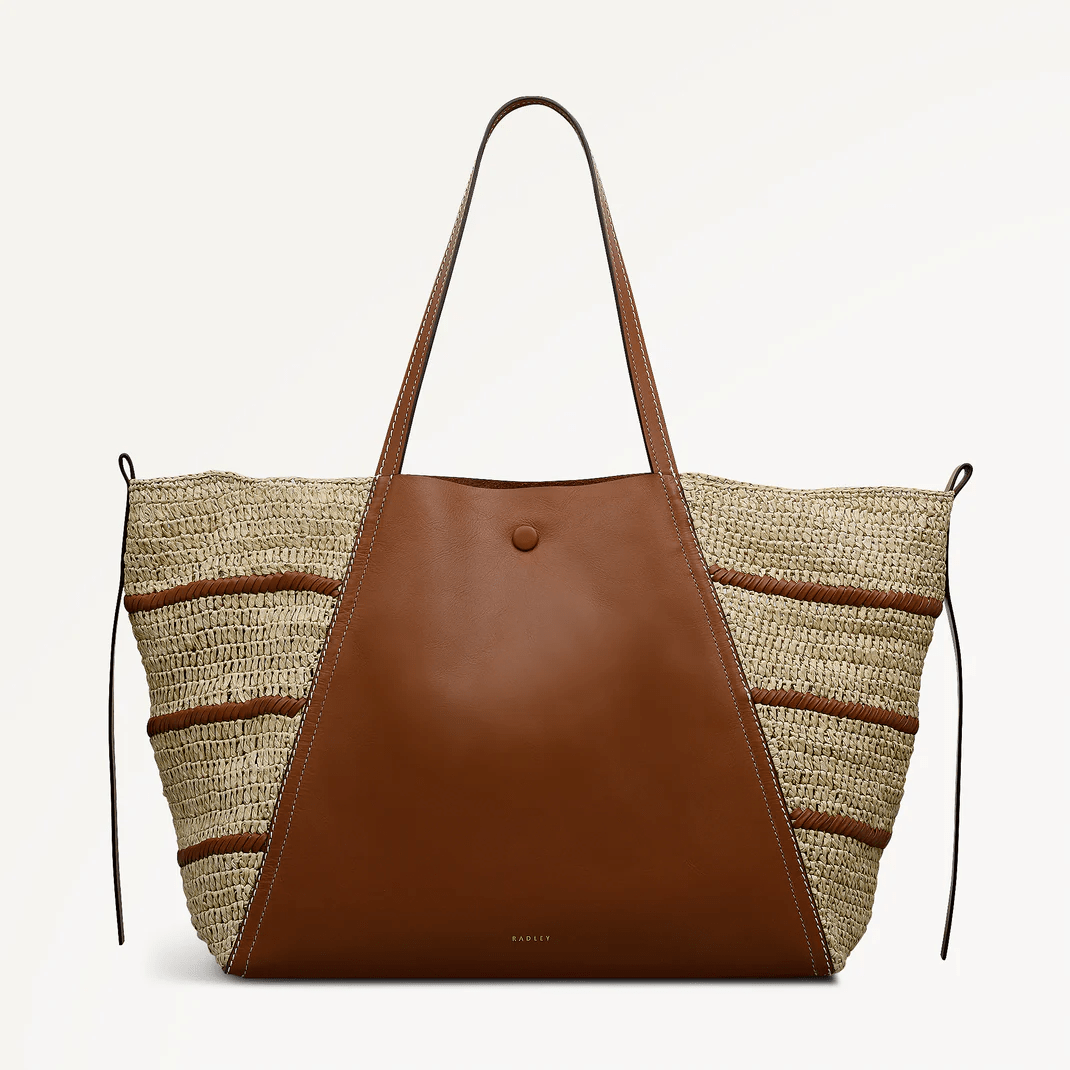 Young Ideas & Henmores - Delphine Extra Large Open Top Tote Bag - Raffia - OS