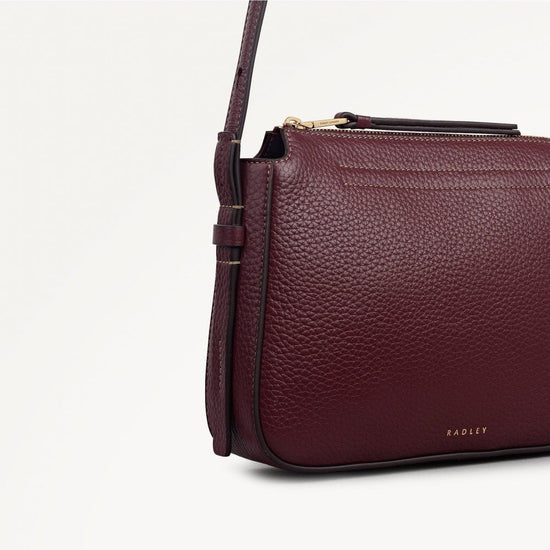 Young Ideas/Henmores - Oak Street Small Ziptop Crossbody Bag - Dark Cherry - OS