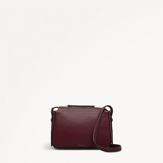 Young Ideas/Henmores - Oak Street Small Ziptop Crossbody Bag - Dark Cherry - OS
