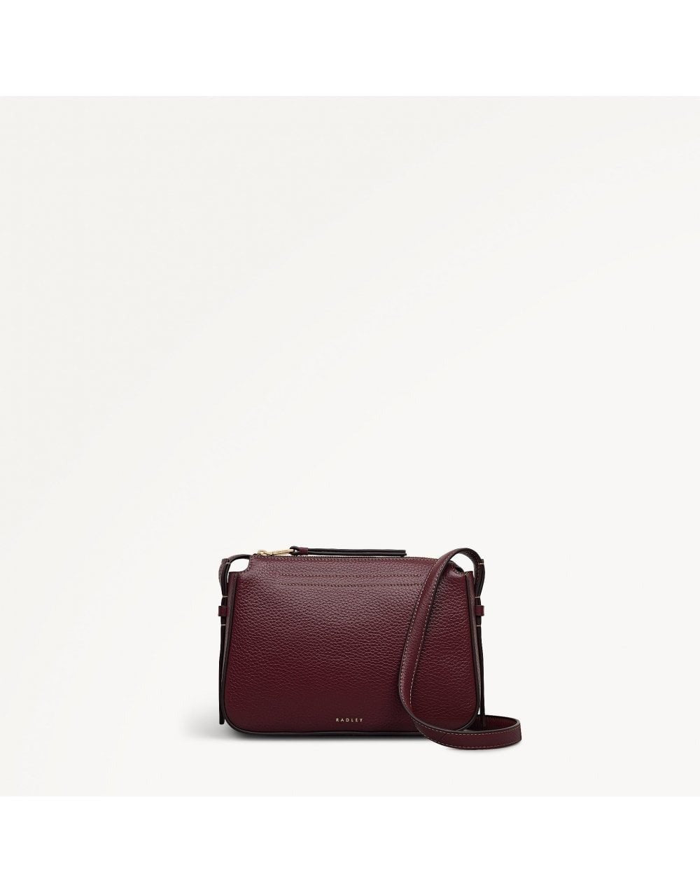 Young Ideas/Henmores - Oak Street Small Ziptop Crossbody Bag - Dark Cherry - OS