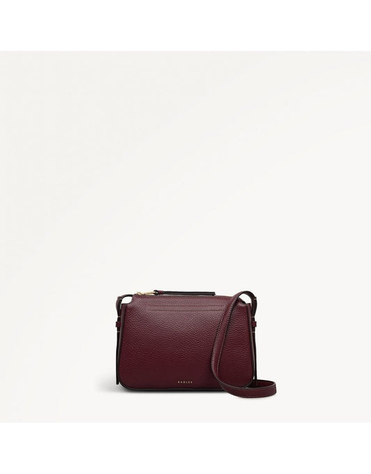 Young Ideas/Henmores - Oak Street Small Ziptop Crossbody Bag - Dark Cherry - OS