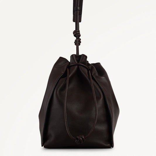 Young Ideas & Henmores - Roxburgh Large Drawstring Shoulder Bag - Dark Oak - OS