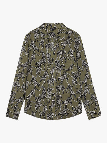 Young Ideas & Henmores -Alyssa Jaguar Print Shirt -Green -S