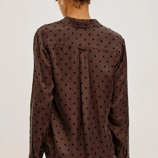 Young Ideas & Henmores -Alyssa Polka Dot Shirt -Chocolate -S