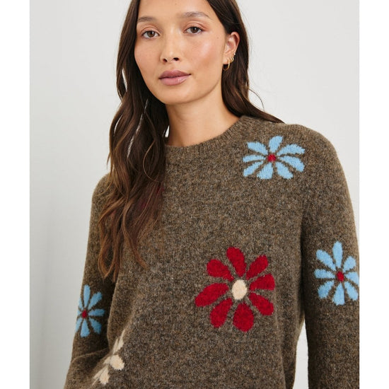 Young Ideas/Henmores - Anise Winter Floral Jumper - Brown - S