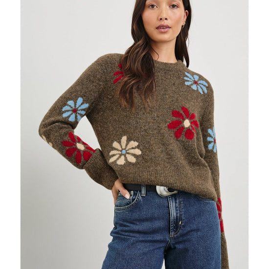 Young Ideas/Henmores - Anise Winter Floral Jumper - Brown - S