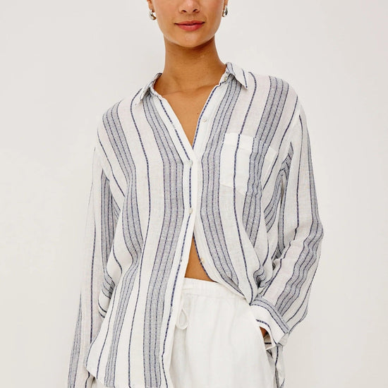 Young Ideas & Henmores -Charli Stripe Long Sleeve Shirt -8749 Salino Stripe -XS