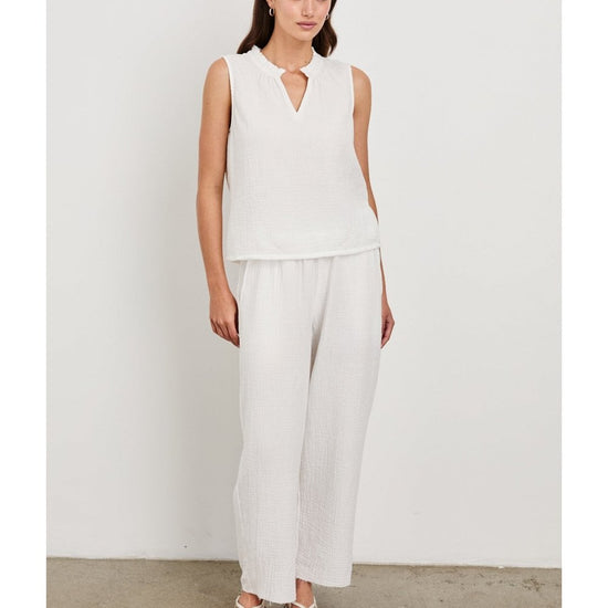 Young Ideas/Henmores - Christy Frill Collar Sleeveless Top - Admiral Blue - S