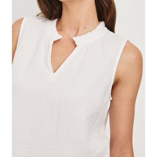 Young Ideas/Henmores - Christy Frill Collar Sleeveless Top - Admiral Blue - S