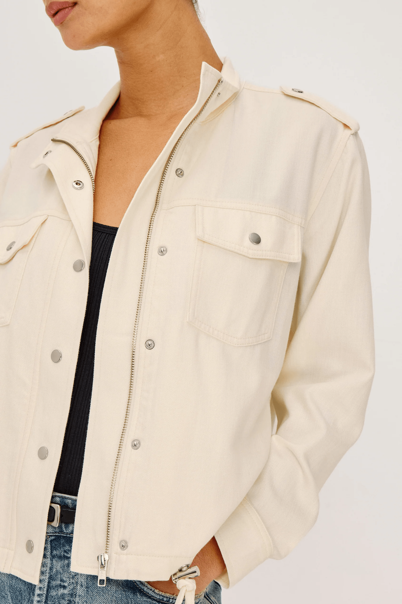 Young Ideas & Henmores - Collins Drawstring Jacket - Ivory - XS