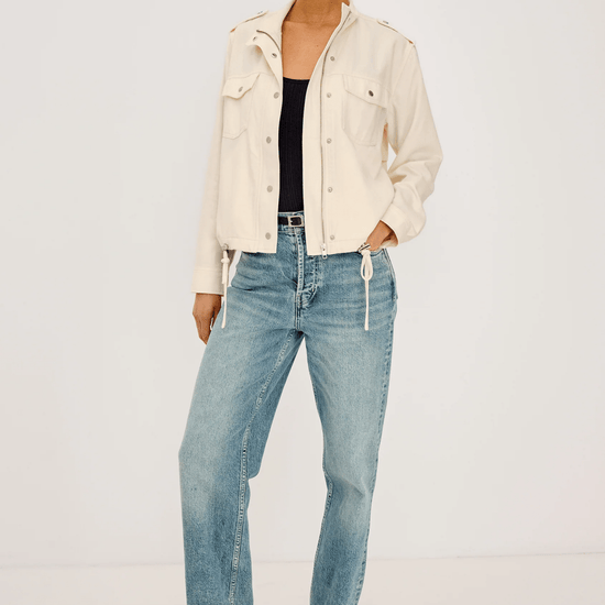 Young Ideas & Henmores - Collins Drawstring Jacket - Ivory - XS