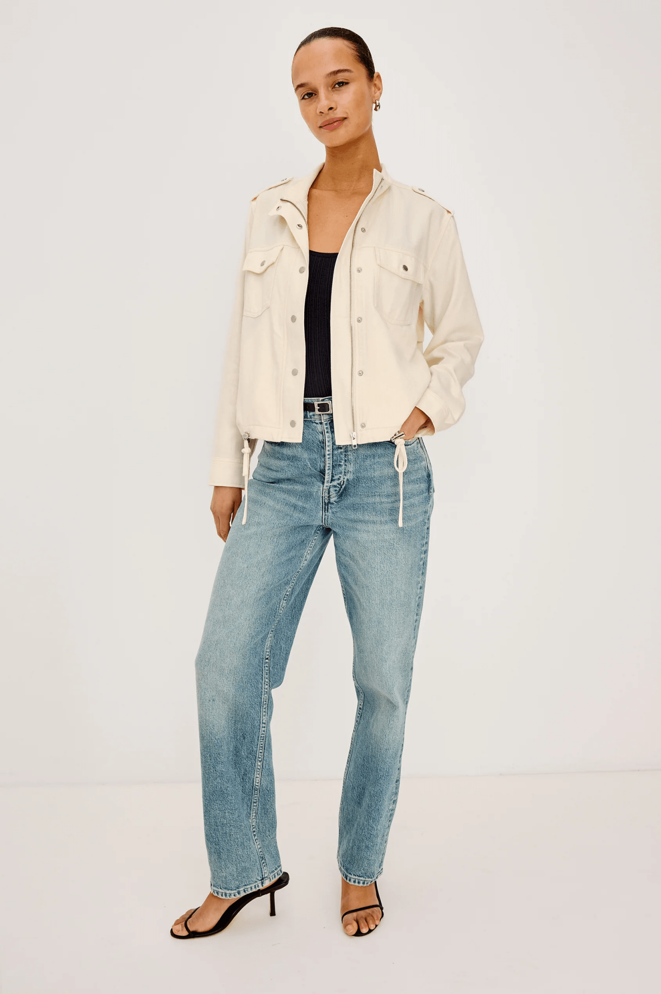 Young Ideas & Henmores - Collins Drawstring Jacket - Ivory - XS