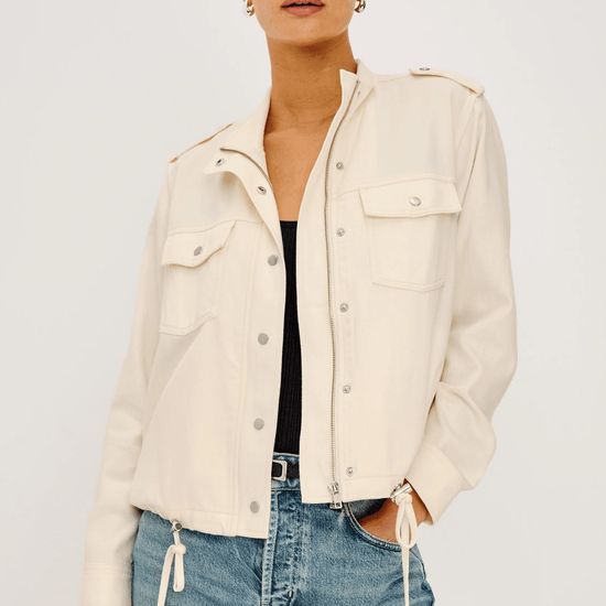 Young Ideas & Henmores - Collins Drawstring Jacket - Ivory - XS