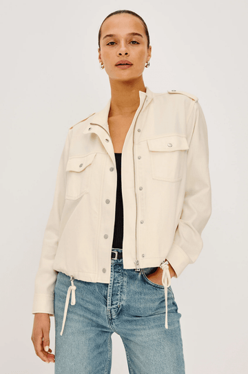 Young Ideas & Henmores - Collins Drawstring Jacket - Ivory - XS