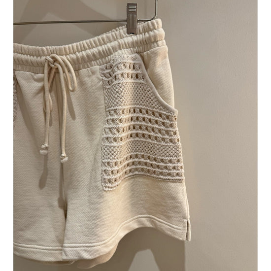 Young Ideas/Henmores - Eddie Crochet Pocket Shorts - oat - XS
