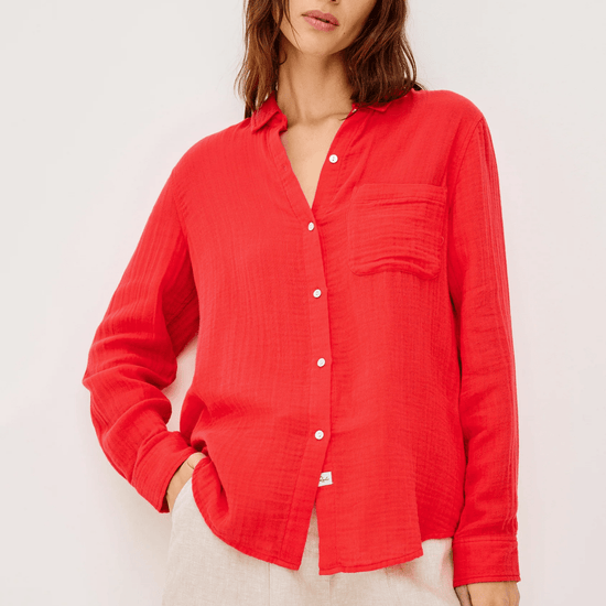 Young Ideas & Henmores - Ellis Organic Cotton Shirt - Cherry - XS
