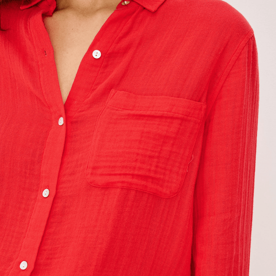 Young Ideas & Henmores - Ellis Organic Cotton Shirt - Cherry - XS
