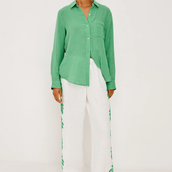 Young Ideas & Henmores - Ellis Organic Cotton Shirt - Clover - XS