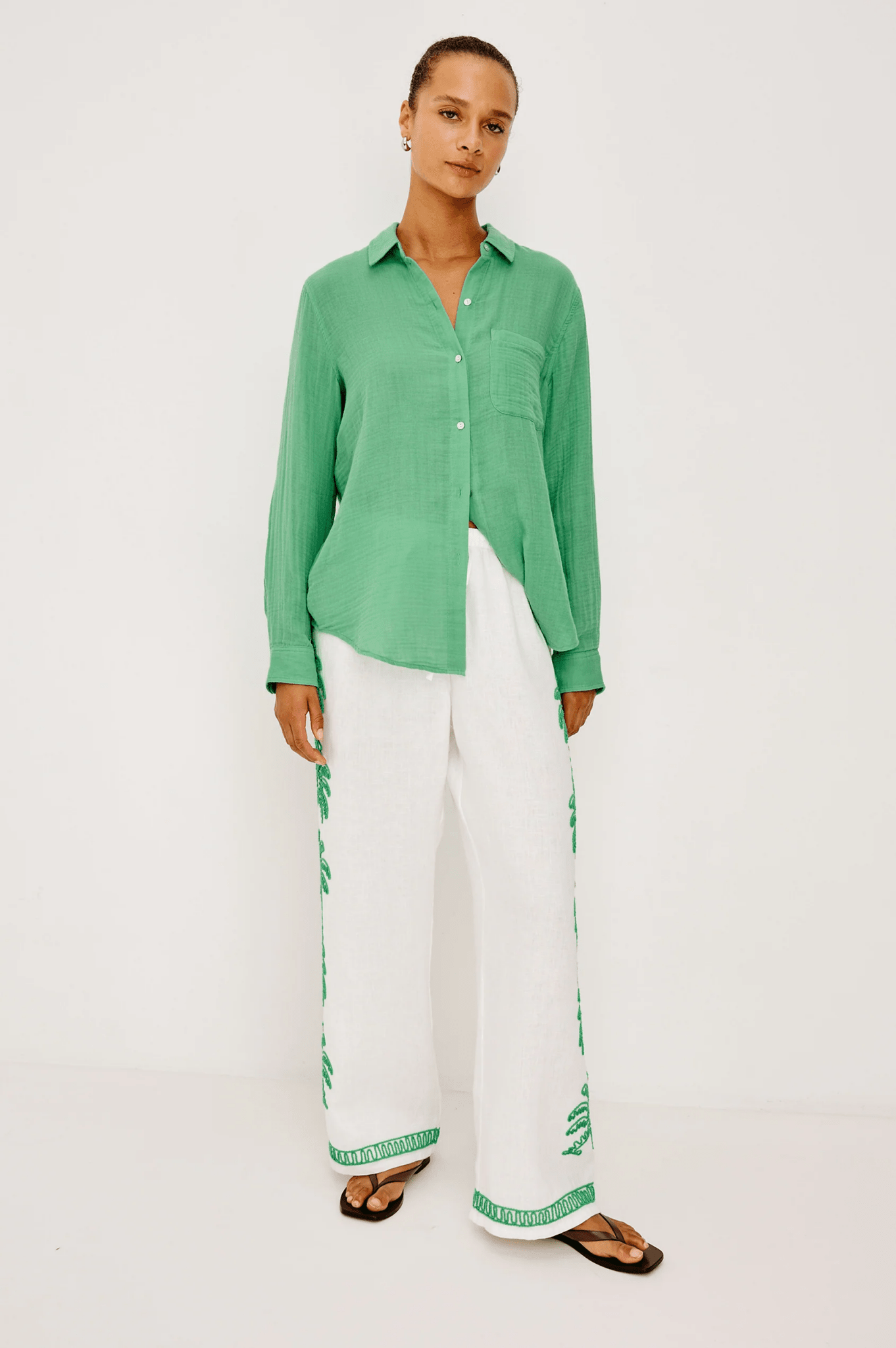 Young Ideas & Henmores - Ellis Organic Cotton Shirt - Clover - XS